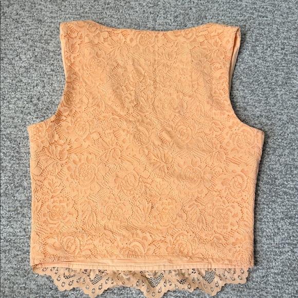 Soprano Peach Lace Crop Top - Picture 3 of 3